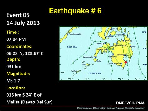 lindol update|Seismological Observation and Earthquake Prediction Division.